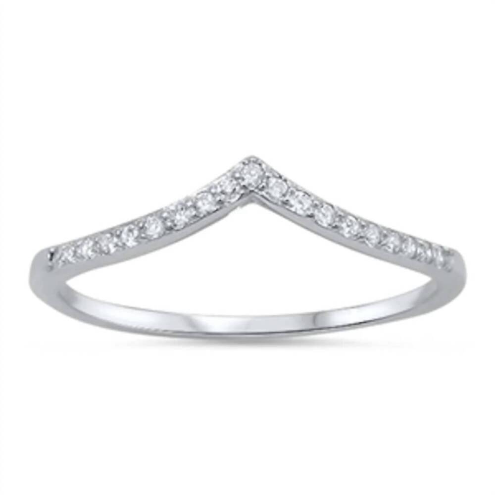 NEW STARLETTE women's lilly stackable ring in silver